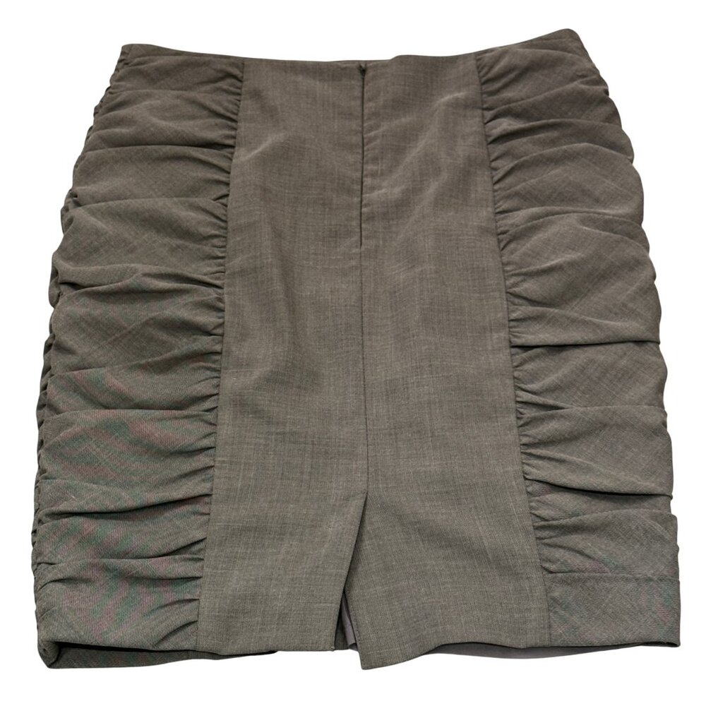 Cartonnier Anthropologie Gray Ruched Panel Pencil Skirt | Size 6 - Picture 6 of 9